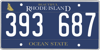 RI license plate 393687