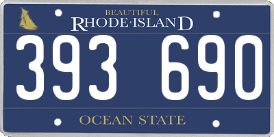 RI license plate 393690