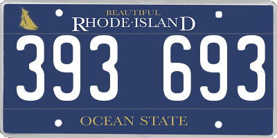 RI license plate 393693