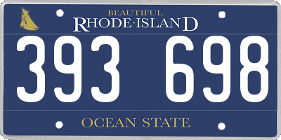 RI license plate 393698