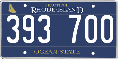 RI license plate 393700
