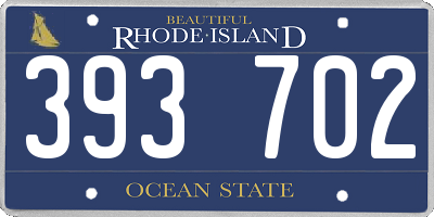 RI license plate 393702