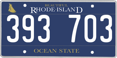 RI license plate 393703