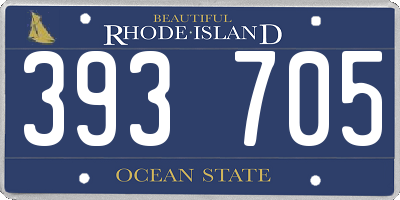 RI license plate 393705