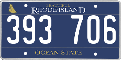 RI license plate 393706