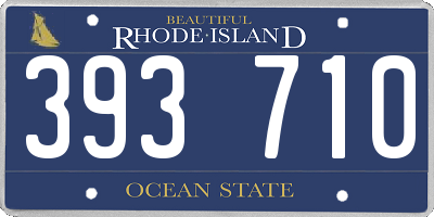 RI license plate 393710