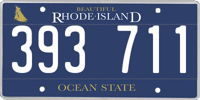 RI license plate 393711