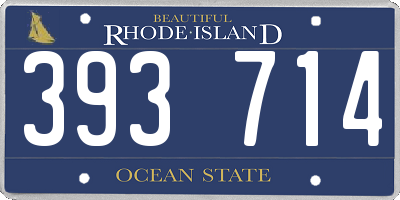 RI license plate 393714