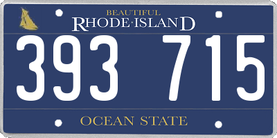 RI license plate 393715