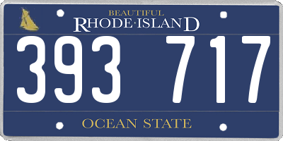 RI license plate 393717