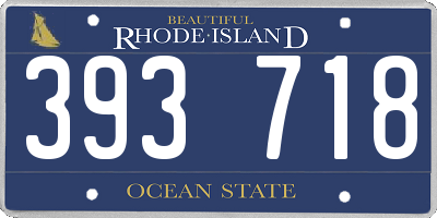 RI license plate 393718