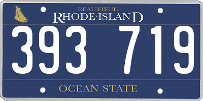 RI license plate 393719