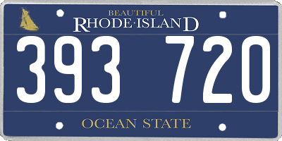 RI license plate 393720