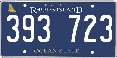 RI license plate 393723