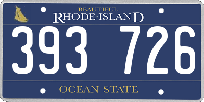 RI license plate 393726