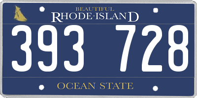 RI license plate 393728