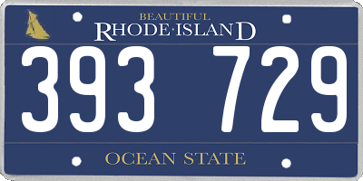 RI license plate 393729