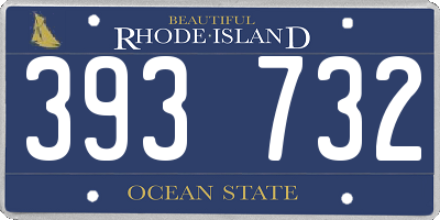 RI license plate 393732