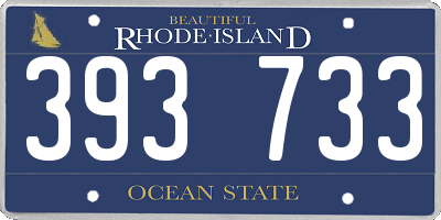RI license plate 393733