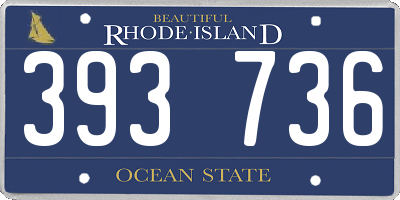 RI license plate 393736