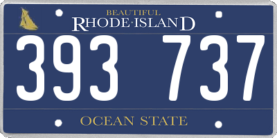 RI license plate 393737