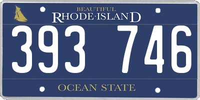 RI license plate 393746