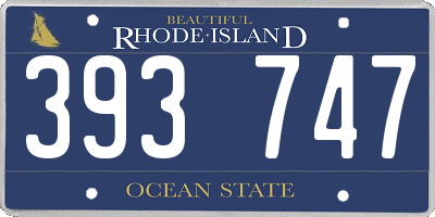 RI license plate 393747