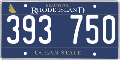 RI license plate 393750