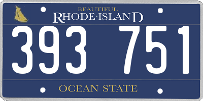 RI license plate 393751
