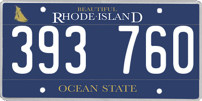 RI license plate 393760