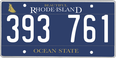 RI license plate 393761