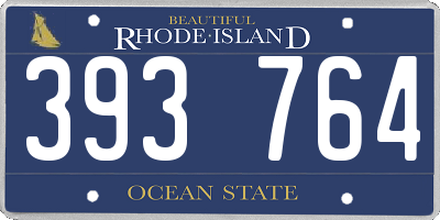 RI license plate 393764