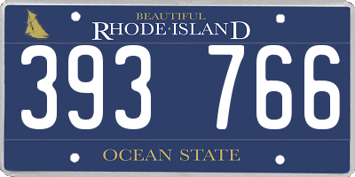 RI license plate 393766