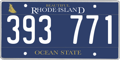 RI license plate 393771