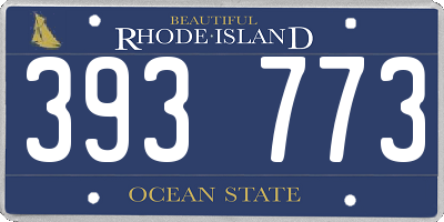 RI license plate 393773