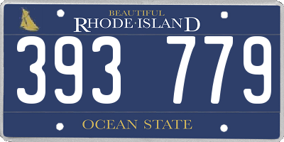 RI license plate 393779