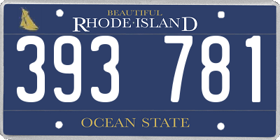 RI license plate 393781
