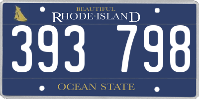 RI license plate 393798