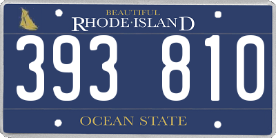 RI license plate 393810