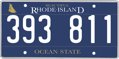 RI license plate 393811