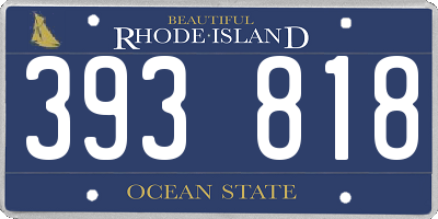RI license plate 393818
