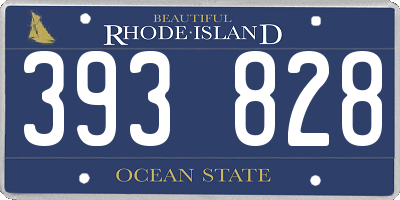RI license plate 393828