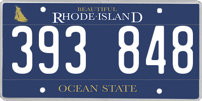 RI license plate 393848