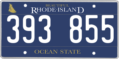 RI license plate 393855