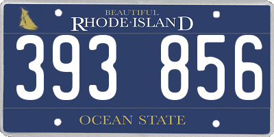 RI license plate 393856