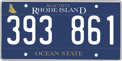 RI license plate 393861