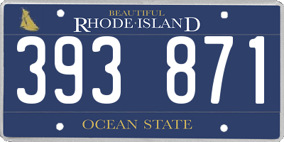 RI license plate 393871