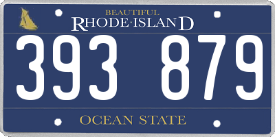 RI license plate 393879