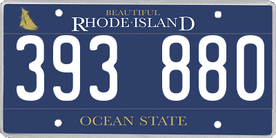 RI license plate 393880