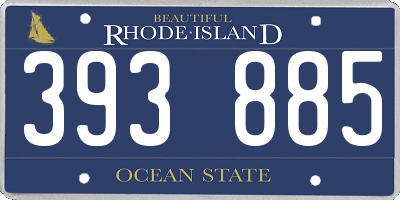 RI license plate 393885